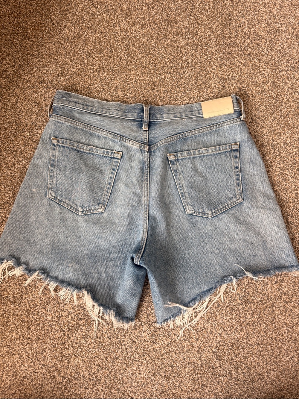 Citizens Of Humanity Light Blue Distressed Denim Cutoff Shorts - Picture 8 of 12